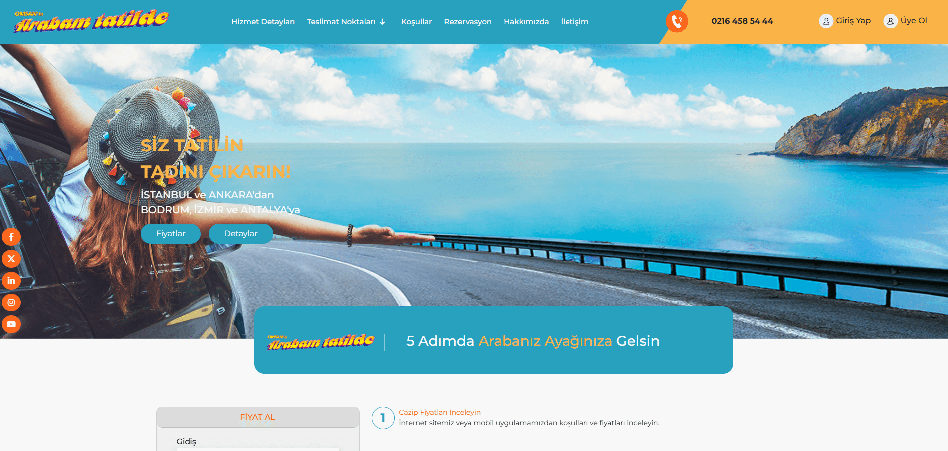 Arabam Tatilde Araç Kiralama Platformu